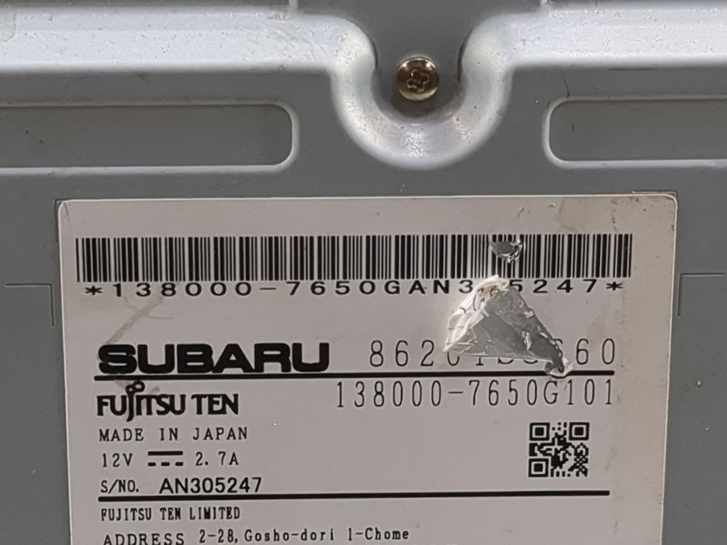 2016 Subaru Forester Radio AM FM Cd Player Receiver Replacement P/N:86201SG660 138000-7650G101, 138000-7650GAN305247 Fits OE