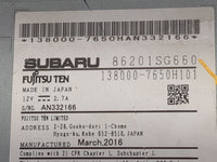 2016 Subaru Forester Radio AM FM Cd Player Receiver Replacement P/N:86201SG660 138000-7650H101, 138000-7650HAN332166 Fits OE