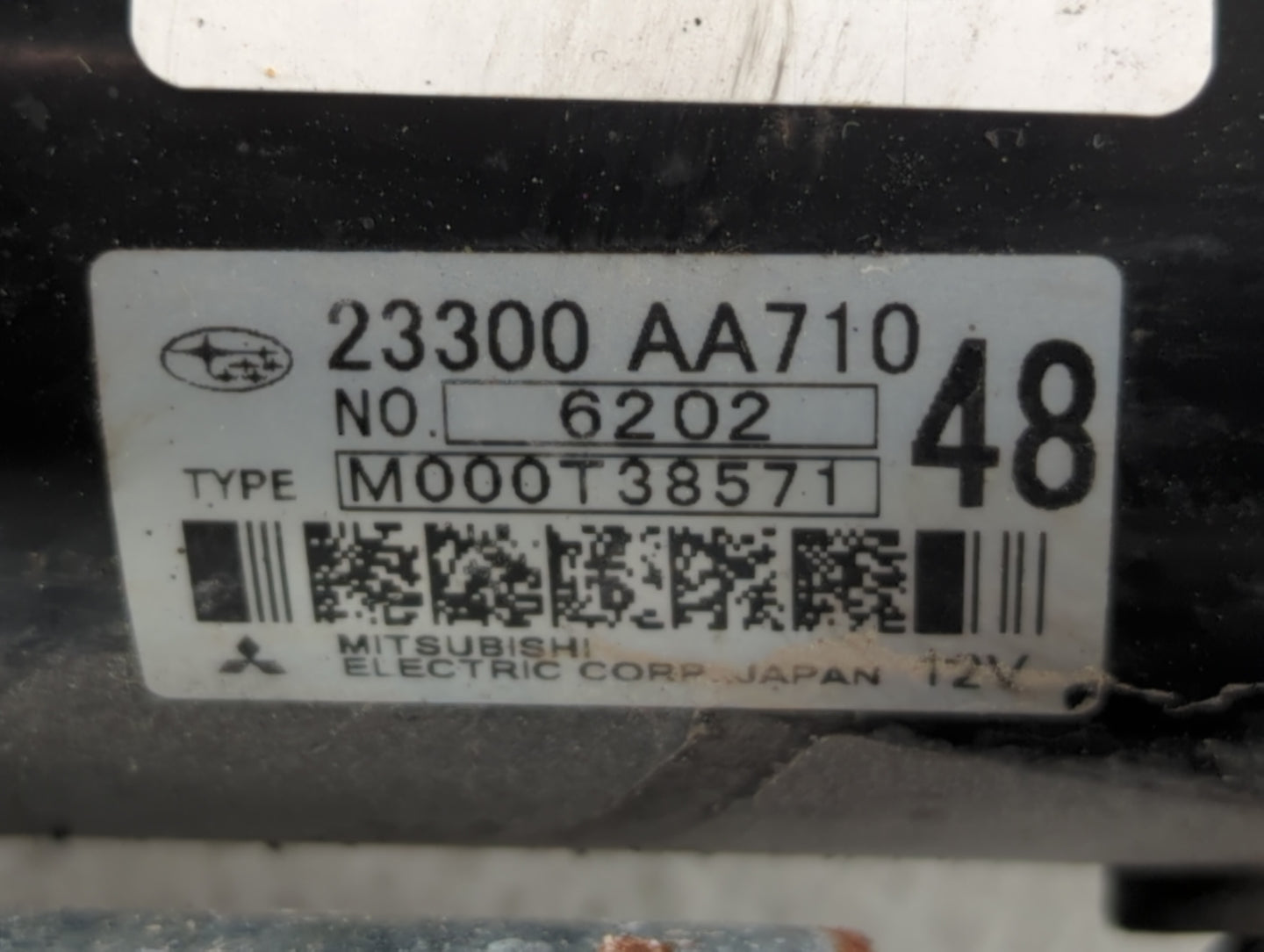 2014-2018 Subaru Forester Car Starter Motor Solenoid OEM P/N:23300 AA710 Fits OEM Used Auto Parts - Oemusedautoparts1.com