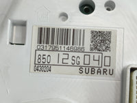 2016 Subaru Forester Instrument Cluster Speedometer Gauges P/N:85012SG040 Fits OEM Used Auto Parts - Oemusedautoparts1.com