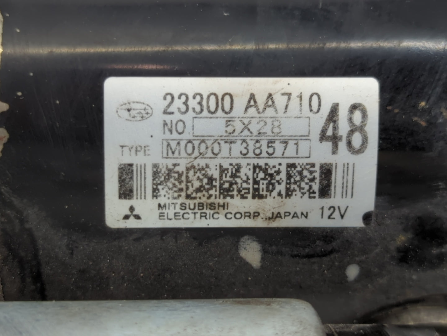 2014-2018 Subaru Forester Car Starter Motor Solenoid OEM P/N:M000T38571 23300 AA710 Fits OEM Used Auto Parts - Oemusedautopa