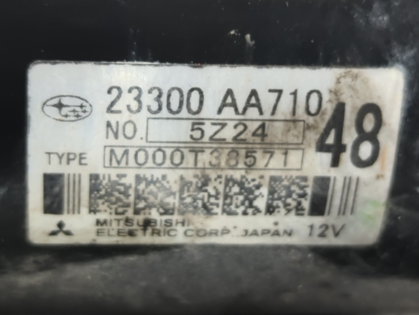 2014-2018 Subaru Forester Car Starter Motor Solenoid OEM P/N:M000T38571 23300 AA710 Fits OEM Used Auto Parts - Oemusedautopa
