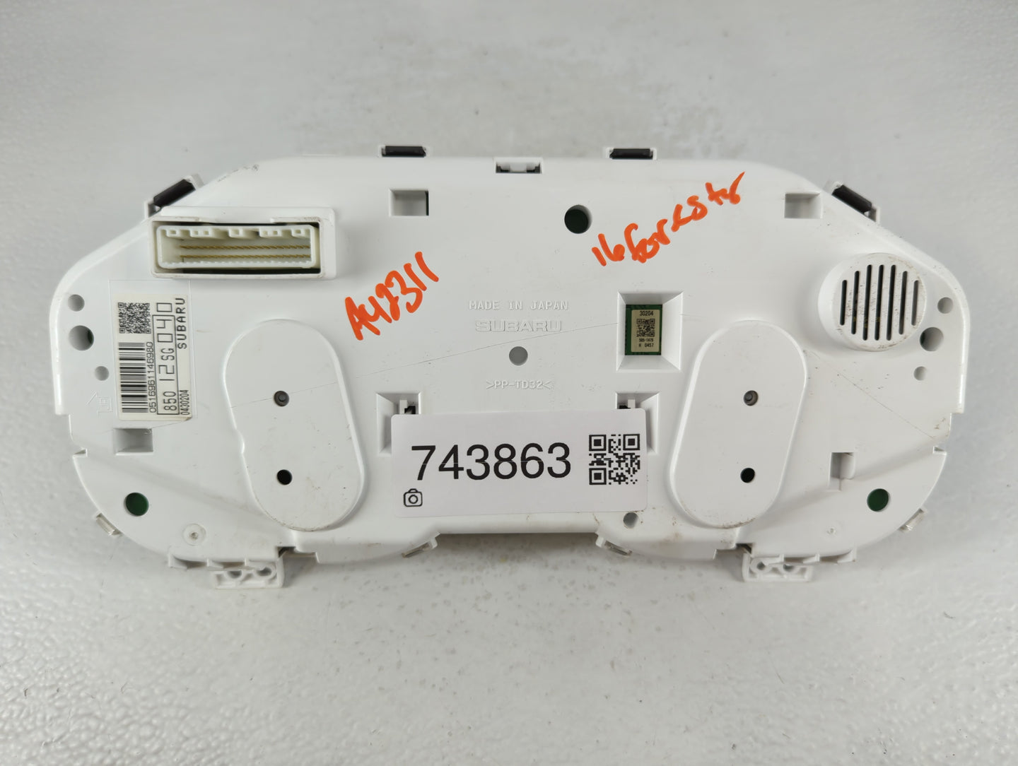 2016 Subaru Forester Instrument Cluster Speedometer Gauges P/N:85013SG520 Fits OEM Used Auto Parts - Oemusedautoparts1.com