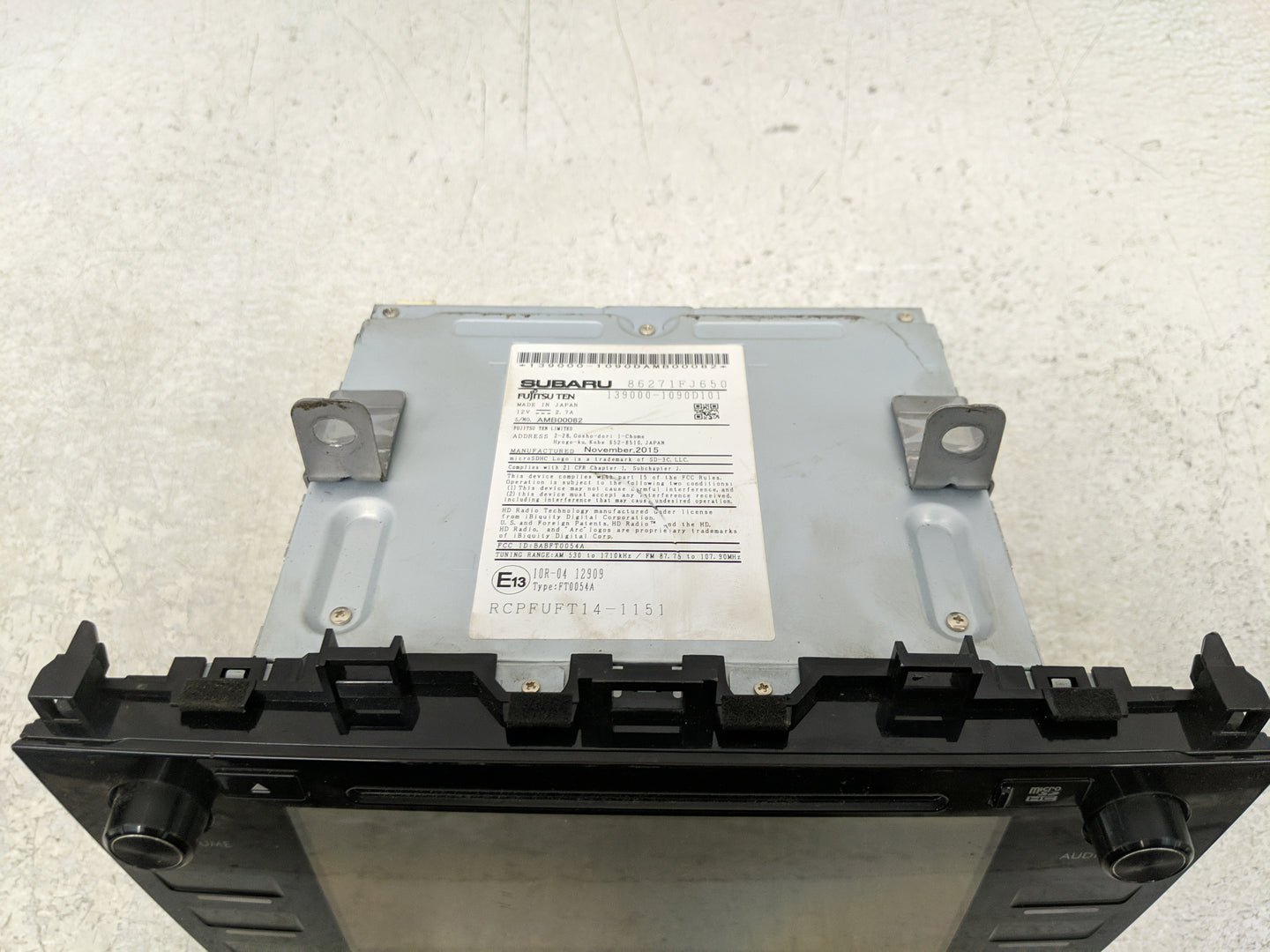 2016 Subaru Impreza Radio AM FM Cd Player Receiver Replacement P/N:86271FJ650 Fits OEM Used Auto Parts - Oemusedautoparts1.c