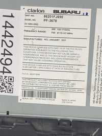 2016 Subaru Impreza Radio AM FM Cd Player Receiver Replacement P/N:86201FJ690 PF-3678, AX2PF3636 Fits OEM Used Auto Parts - 