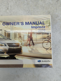 2016 Subaru Impreza Owners Manual Book Guide P/N:A1250BE-A MSA5M1601A OEM Used Auto Parts - Oemusedautoparts1.com