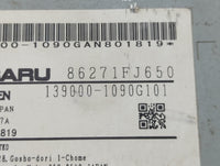 2016 Subaru Impreza Radio AM FM Cd Player Receiver Replacement P/N:86271FJ650 139000-1090G101 Fits OEM Used Auto Parts - Oem