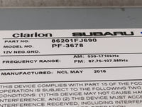2016 Subaru Impreza Radio AM FM Cd Player Receiver Replacement P/N:86201FJ690 PF-3678, CM695UL Fits OEM Used Auto Parts - Oe
