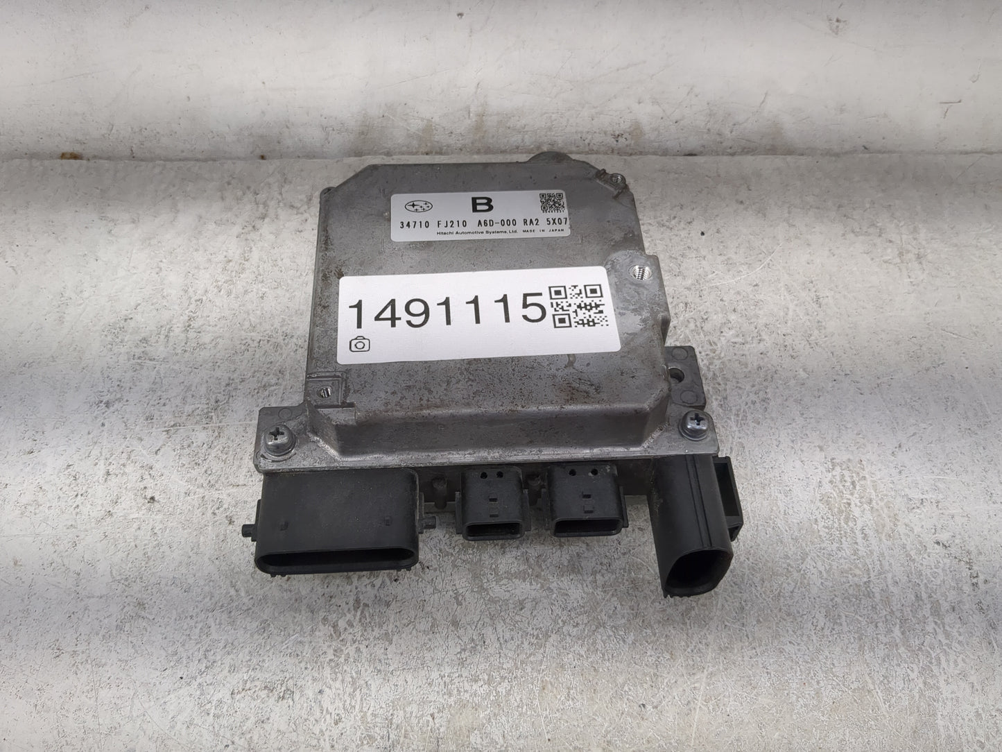 2015-2016 Subaru Impreza PCM Engine Control Computer ECU ECM PCU OEM P/N:34710 FJ210 A6D-000 Fits Fits 2015 2016 OEM Used Au