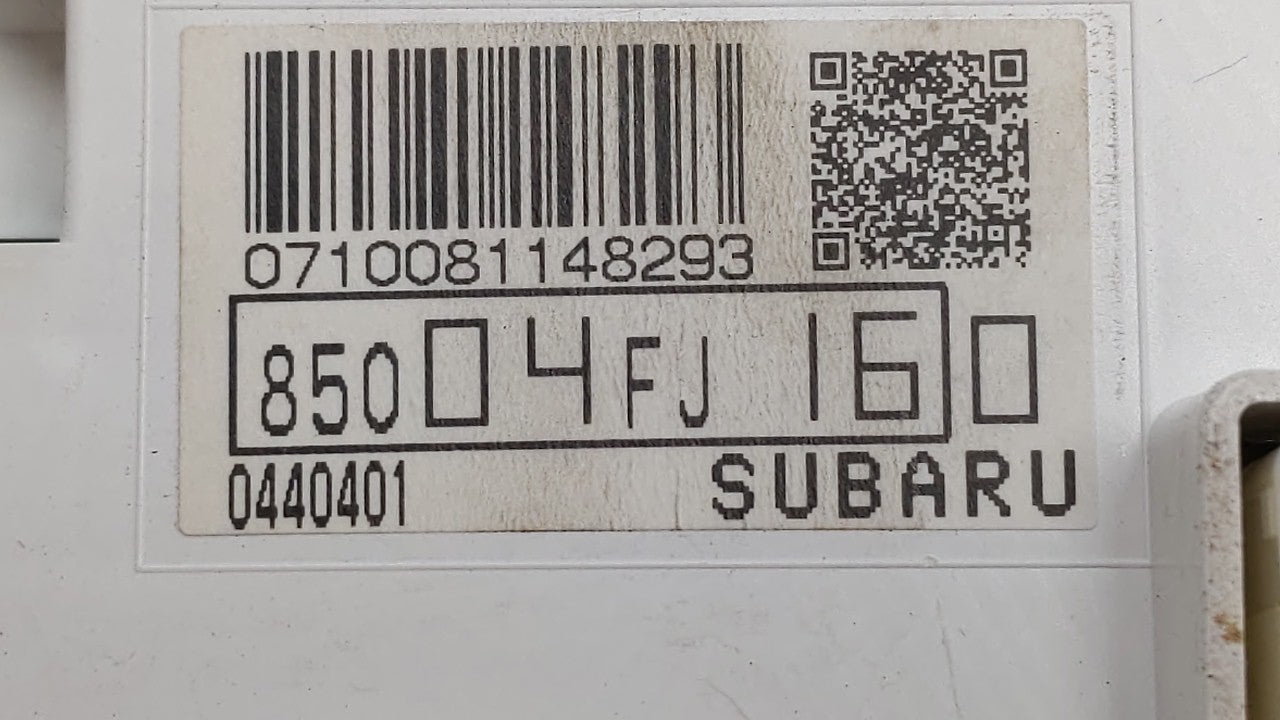 2016 Subaru Impreza Instrument Cluster Speedometer Gauges P/N:85004FJ160 8500IFJ580 Fits OEM Used Auto Parts - Oemusedautopa
