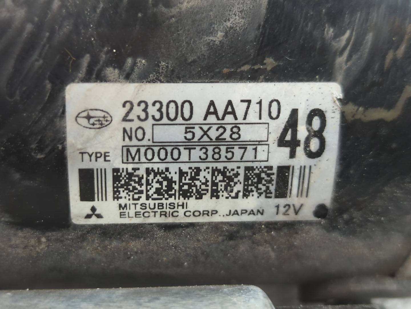 2012-2016 Subaru Impreza Car Starter Motor Solenoid OEM P/N:23300 AA710 Fits OEM Used Auto Parts - Oemusedautoparts1.com