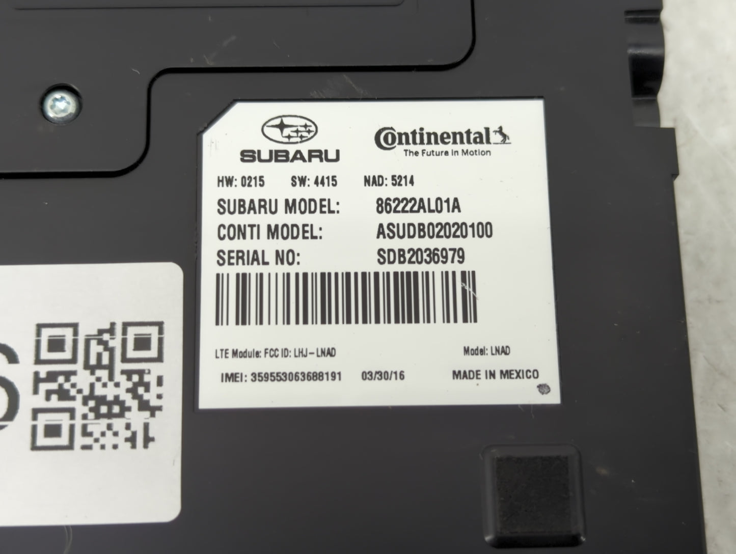 2015-2017 Subaru Legacy Radio AM FM Cd Player Receiver Replacement P/N:86222AL01A Fits Fits 2015 2016 2017 OEM Used Auto Par