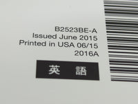 2016 Subaru Legacy Owners Manual Book Guide P/N:B2523BE-A MSA5M1611A, MSA5B1611A OEM Used Auto Parts - Oemusedautoparts1.com