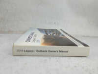 2016 Subaru Legacy Owners Manual Book Guide P/N:A2520BE-A MSA5M1603A, MSA5B1604A OEM Used Auto Parts - Oemusedautoparts1.com