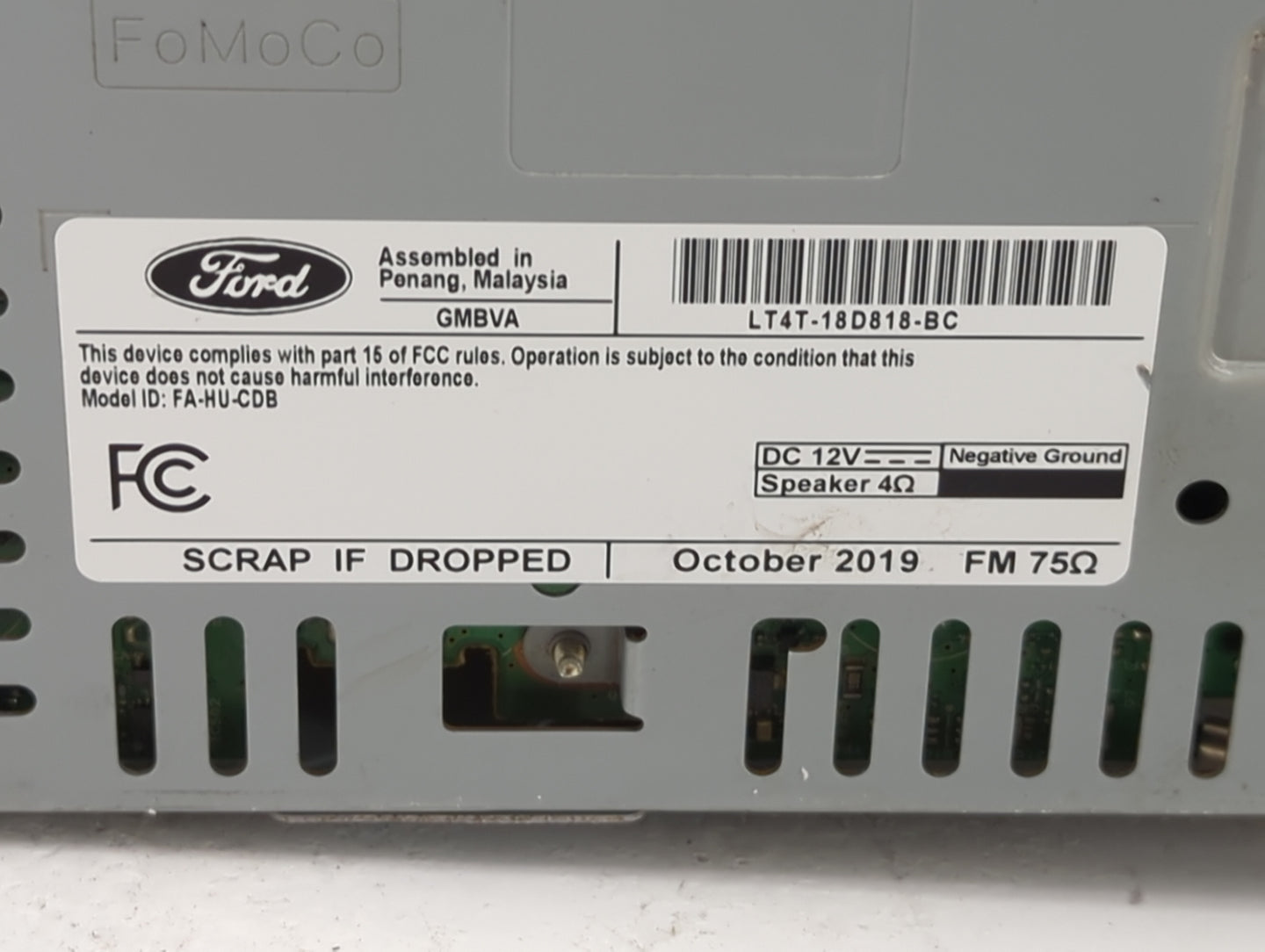 2016 Subaru Legacy Radio AM FM Cd Player Receiver Replacement P/N:LT4T-18D818-BC Fits OEM Used Auto Parts - Oemusedautoparts