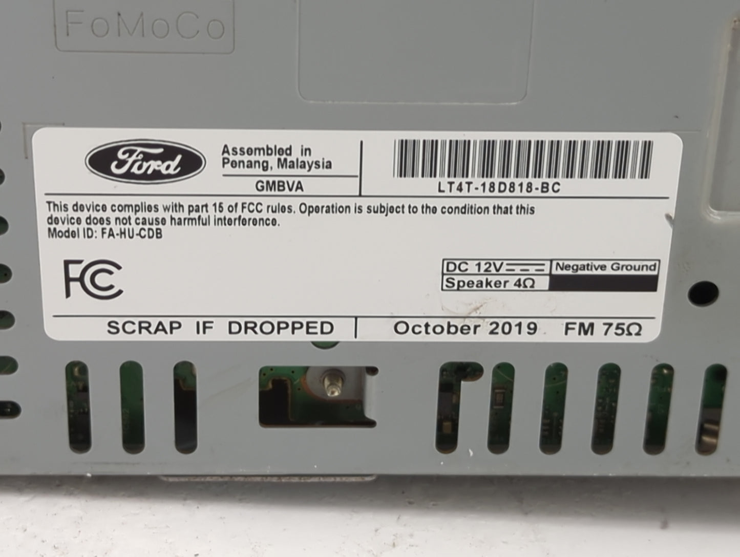 2016 Subaru Legacy Radio AM FM Cd Player Receiver Replacement P/N:LT4T-18D818-BC Fits OEM Used Auto Parts - Oemusedautoparts