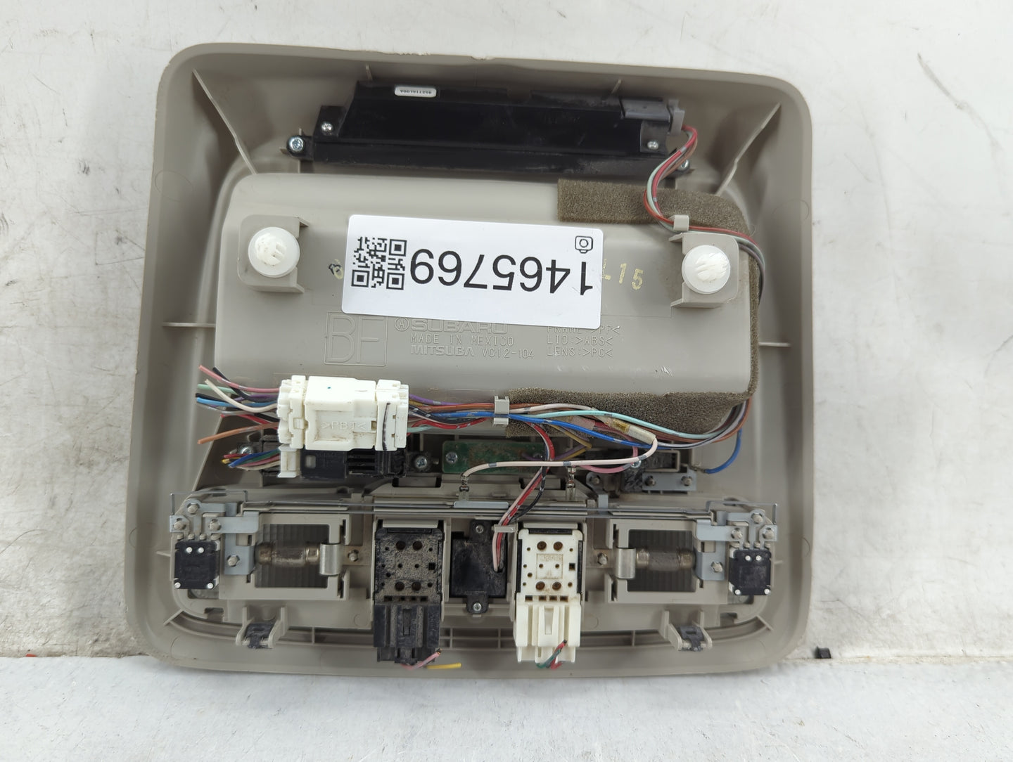 2016 Subaru Legacy Overhead Roof Console Tan - Oemusedautoparts1.com