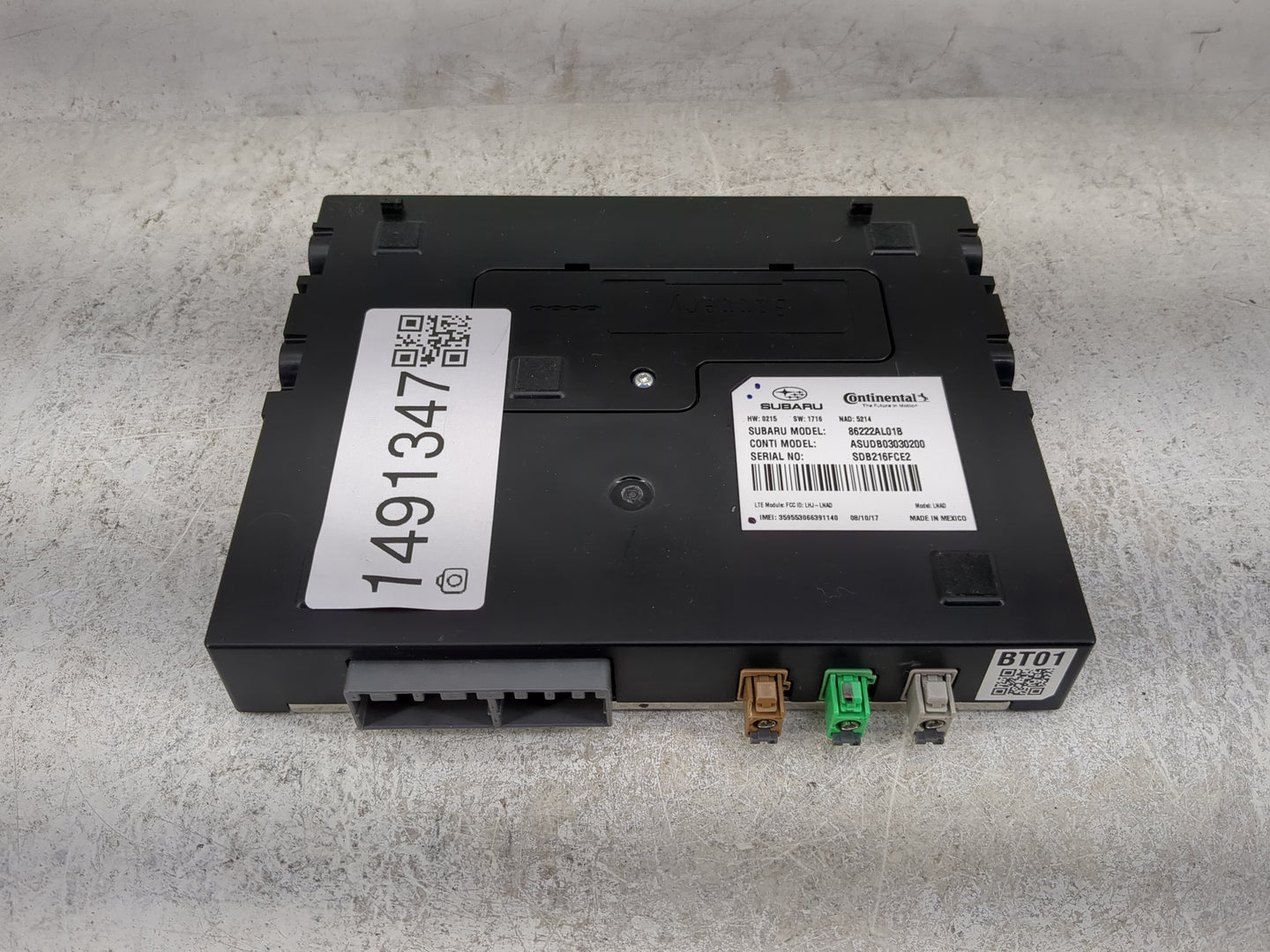 2016-2018 Subaru Legacy Telematics Control Module 1491347 - Oemusedautoparts1.com