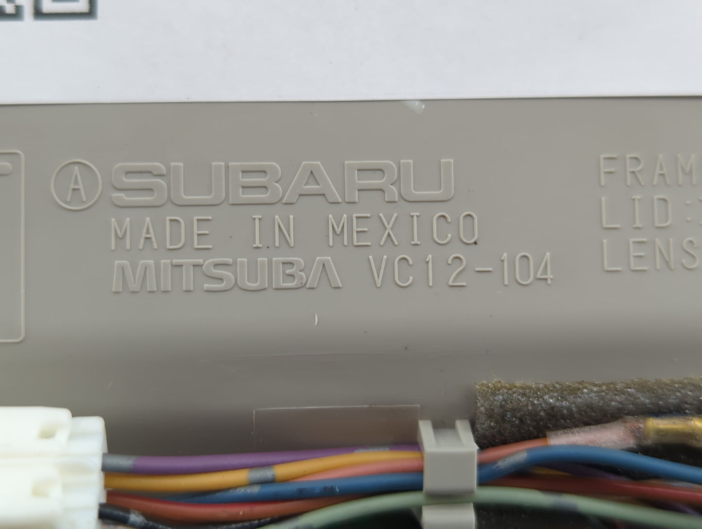 2016 Subaru Legacy Overhead Roof Console - Oemusedautoparts1.com