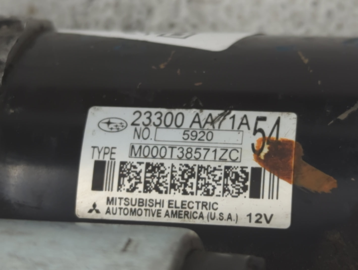 2015-2019 Subaru Legacy Car Starter Motor Solenoid OEM P/N:23300 AA71A Fits Fits 2015 2016 2017 2018 2019 OEM Used Auto Part