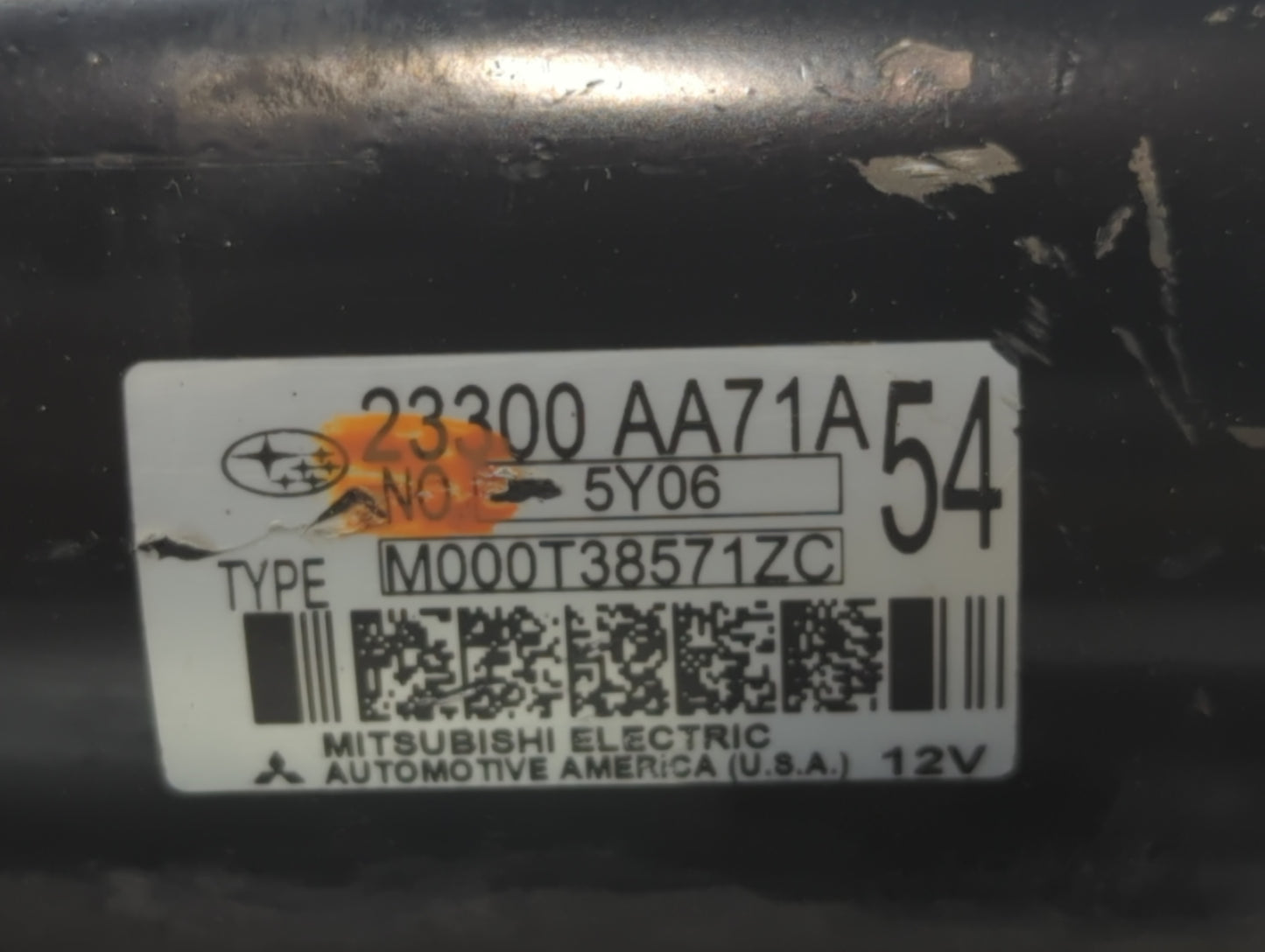 2015-2019 Subaru Legacy Car Starter Motor Solenoid OEM P/N:M000T385714ZC 23300 AA71A Fits Fits 2015 2016 2017 2018 2019 OEM 