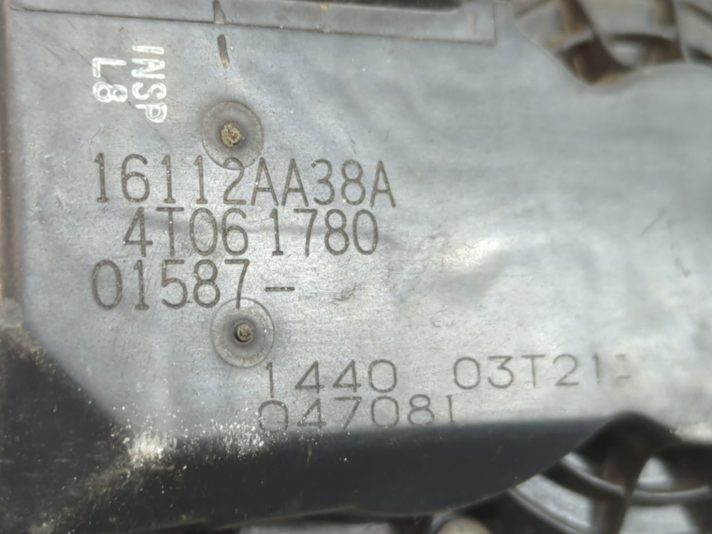 2013-2019 Subaru Legacy Throttle Body P/N:16112AA38A Fits Fits 2013 2014 2015 2016 2017 2018 2019 OEM Used Auto Parts - Oemu