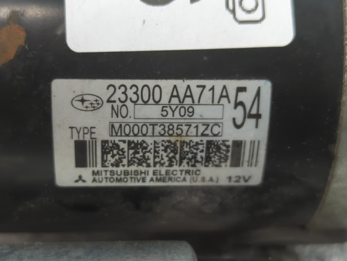 2015-2019 Subaru Legacy Car Starter Motor Solenoid OEM P/N:23300 AA71A Fits Fits 2015 2016 2017 2018 2019 OEM Used Auto Part