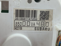2016 Subaru Wrx Instrument Cluster Speedometer Gauges P/N:8500VA480 Fits OEM Used Auto Parts - Oemusedautoparts1.com