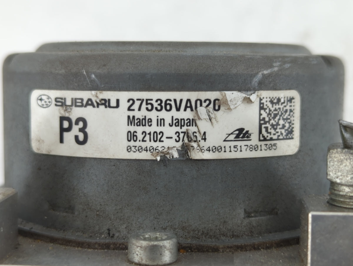 2016 Subaru Wrx Anti-Lock Brake ABS Pump Module Actuator OEM P/N:27536VA020 Fits OEM Used Auto Parts - Oemusedautoparts1.com