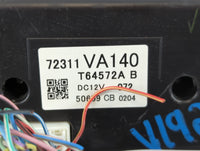 2016 Subaru Wrx Climate Control Module Temperature AC/Heater Replacement P/N:72311VA140 Fits OEM Used Auto Parts - Oemusedau