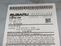 2016 Subaru Xv Radio AM FM Cd Player Receiver Replacement P/N:86201FJ680 139000-1180E101, 139000-1180EAN702330 Fits OEM Used