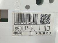 2016 Subaru Xv Instrument Cluster Speedometer Gauges P/N:85004FJ170 85004FJ17, 0440402 Fits OEM Used Auto Parts - Oemusedaut