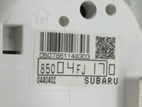 2016 Subaru Xv Instrument Cluster Speedometer Gauges P/N:85004FJ170 85004FJ17, 0440402 Miles: Fits OEM Used Auto Parts - Oem