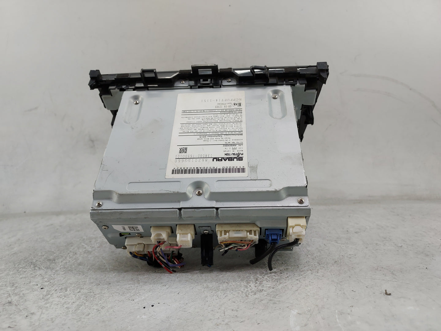 2016 Subaru Xv Radio AM FM Cd Player Receiver Replacement P/N:86201SG660 138000-7650D101, BABFT0054A Fits OEM Used Auto Part