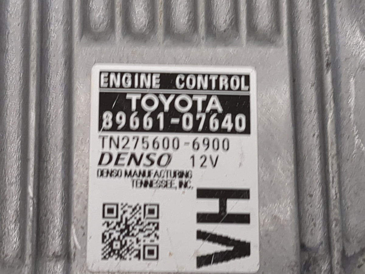 2016 Toyota Avalon PCM Engine Control Computer ECU ECM PCU OEM P/N:89661-07640 TN275600-6900 Fits OEM Used Auto Parts - Oemu