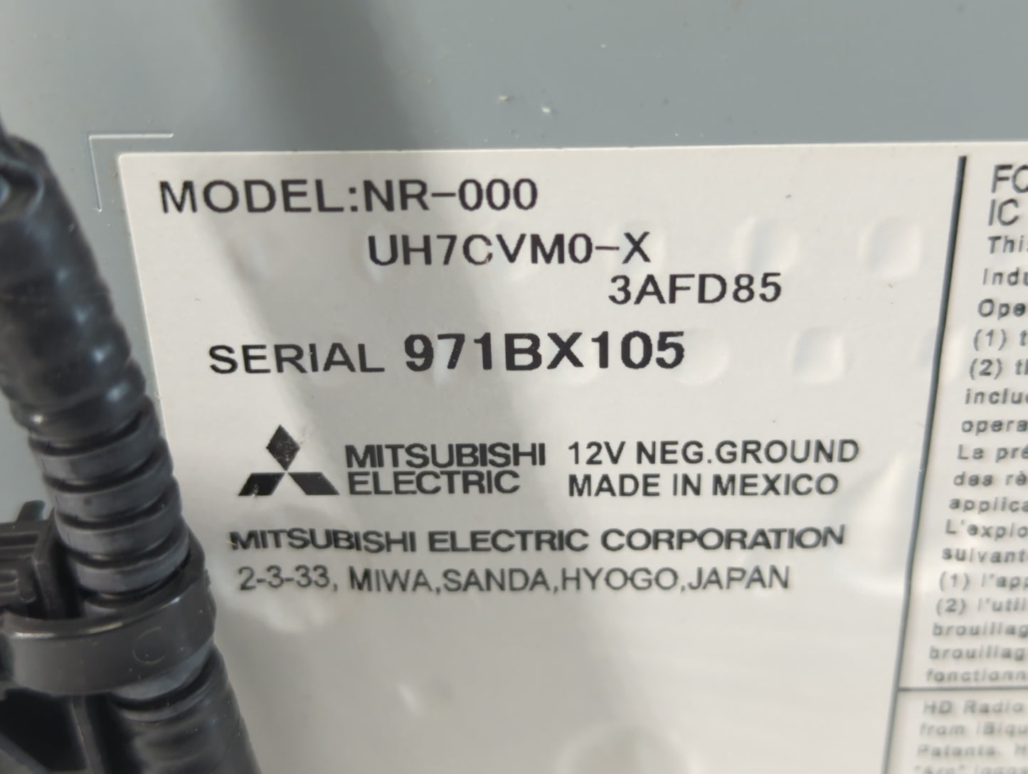 2014-2017 Toyota Camry Radio AM FM Cd Player Receiver Replacement P/N:3AFD85 UH7CVM0-X Fits OEM Used Auto Parts - Oemusedaut