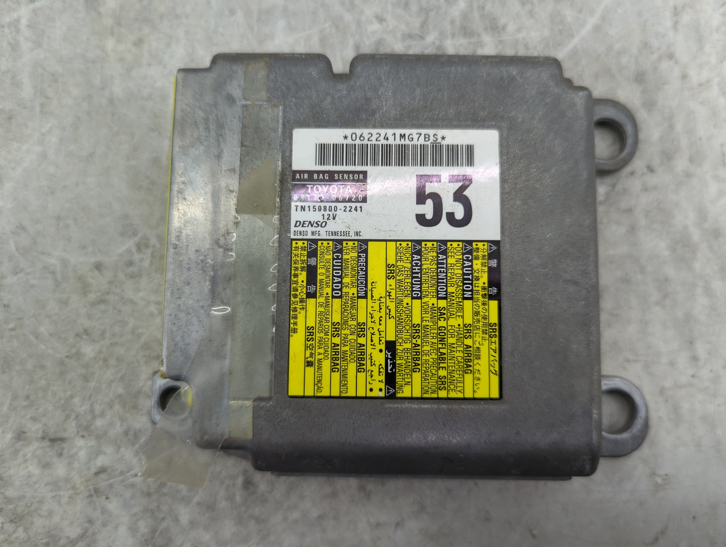 2015-2017 Toyota Camry Safety Restraint Srs Airbag Control Module - Oemusedautoparts1.com