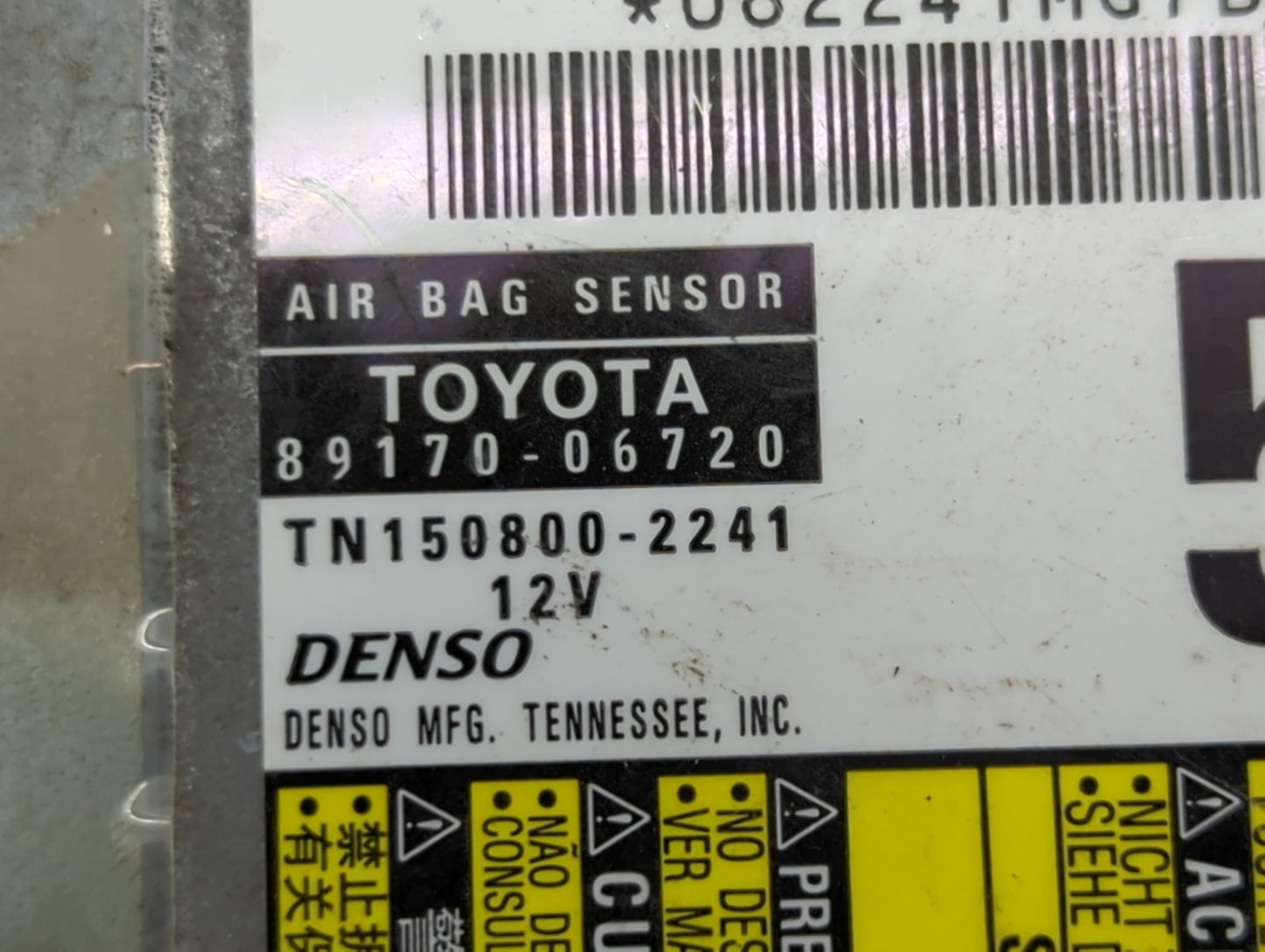 2015-2017 Toyota Camry Safety Restraint Srs Airbag Control Module - Oemusedautoparts1.com