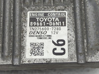 2016-2017 Toyota Camry PCM Engine Control Computer ECU ECM PCU OEM P/N:275600-7280 89661-06N11 Fits Fits 2016 2017 OEM Used 