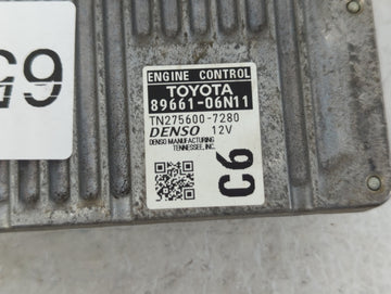 2016-2017 Toyota Camry PCM Engine Control Computer ECU ECM PCU OEM P/N:89661-06N11 Fits Fits 2016 2017 OEM Used Auto Parts