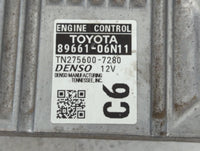 2016-2017 Toyota Camry PCM Engine Control Computer ECU ECM PCU OEM P/N:275600-7280 89661-06N11 Fits Fits 2016 2017 OEM Used 