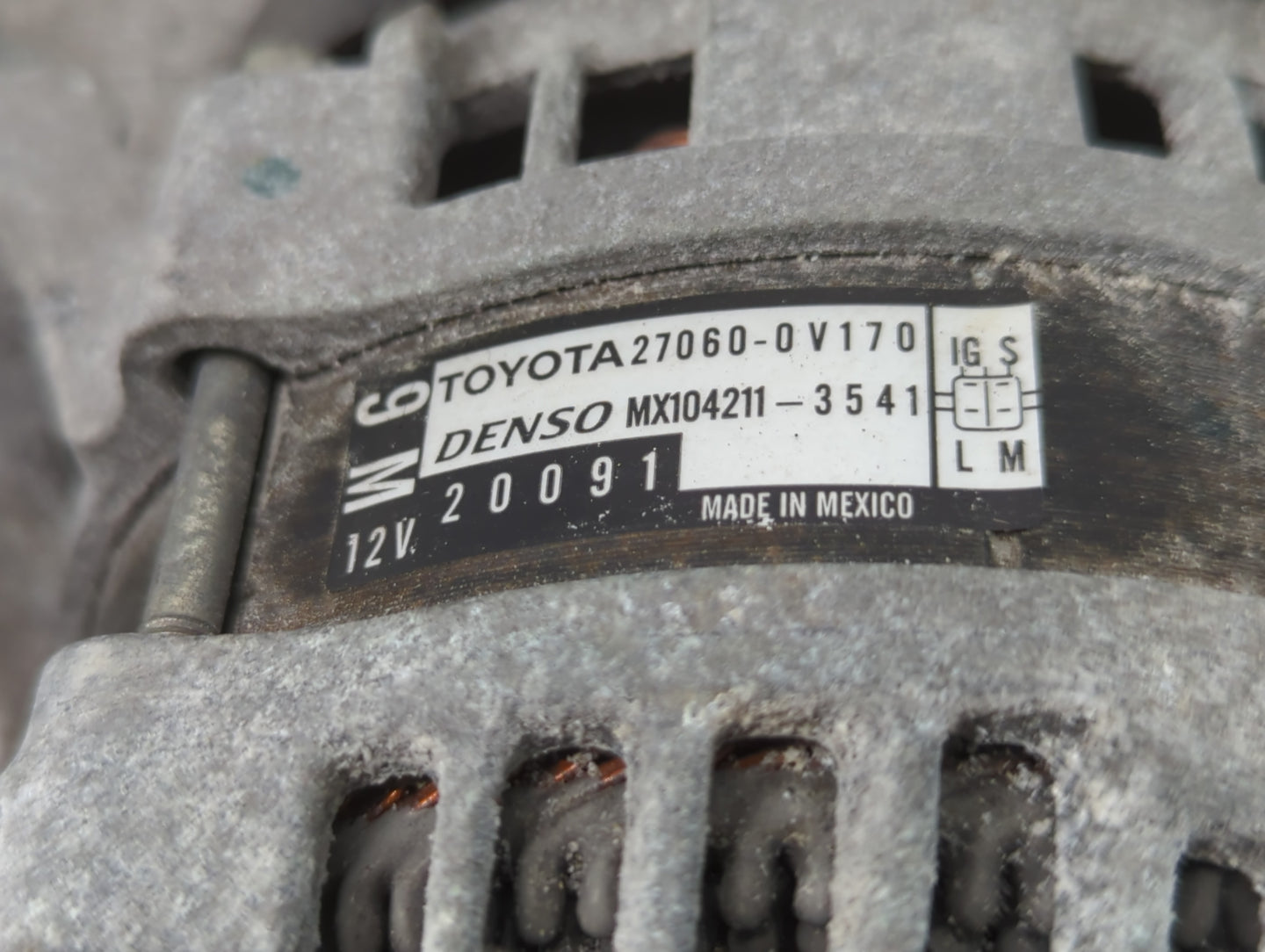 2015-2017 Toyota Camry Alternator Replacement Generator Charging Assembly Engine OEM P/N:104211-3541 27060-0V170 Fits OEM Us