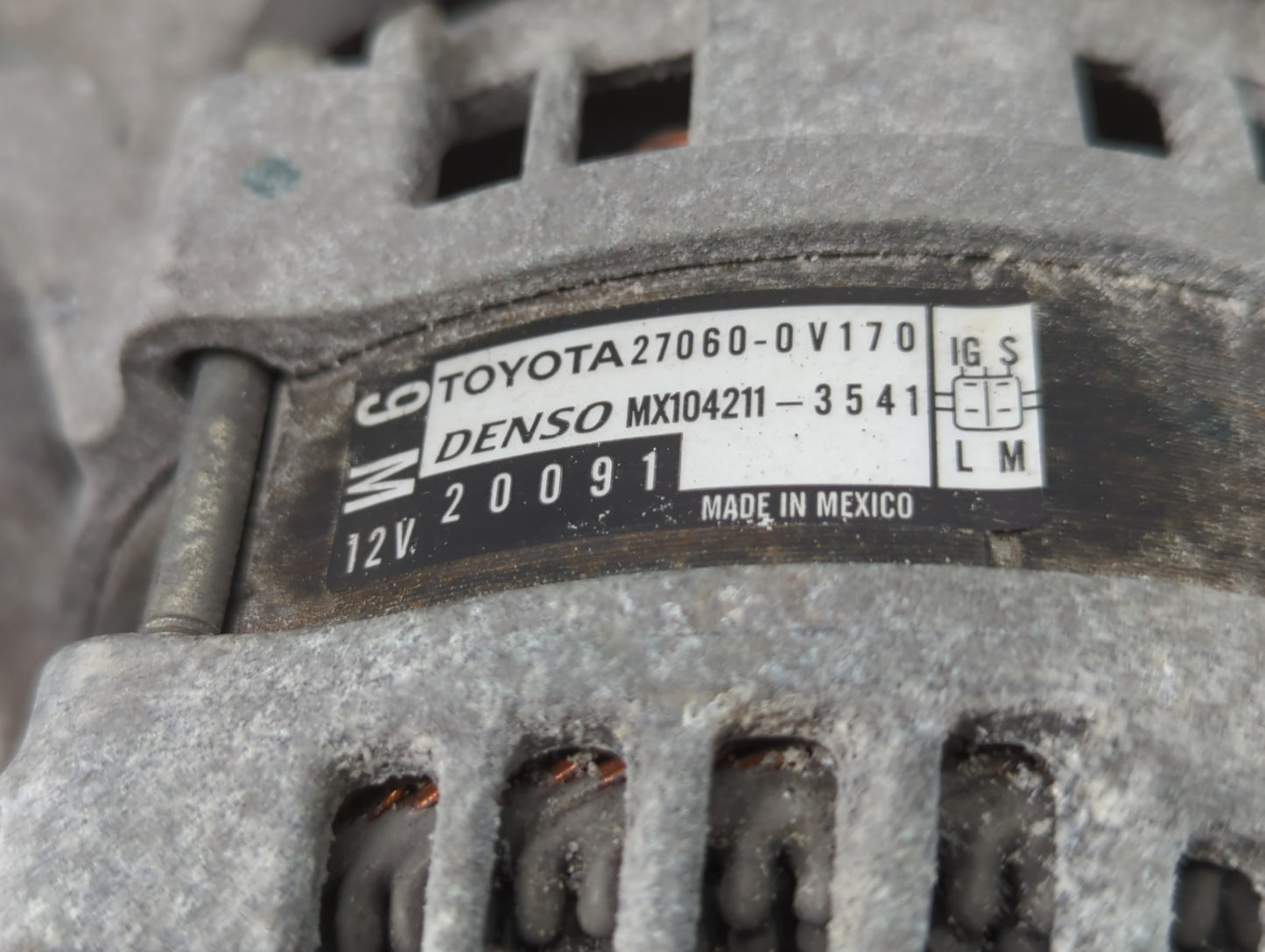 2015-2017 Toyota Camry Alternator Replacement Generator Charging Assembly Engine OEM P/N:104211-3541 27060-0V170 Fits OEM Us