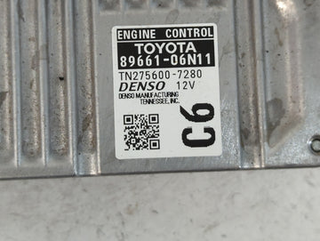 2016-2017 Toyota Camry PCM Engine Control Computer ECU ECM PCU OEM P/N:89661-06N11 Fits Fits 2016 2017 OEM Used Auto Parts
