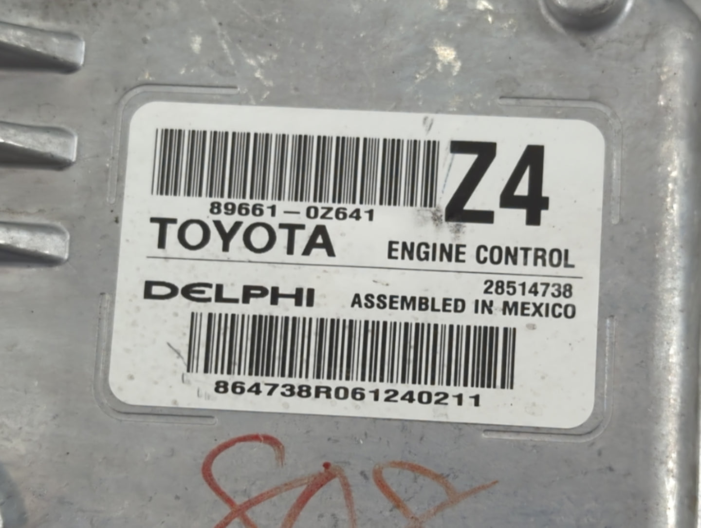 2015-2016 Toyota Corolla PCM Engine Control Computer ECU ECM PCU OEM P/N:89661-0Z641 Fits Fits 2015 2016 OEM Used Auto Parts