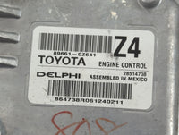 2015-2016 Toyota Corolla PCM Engine Control Computer ECU ECM PCU OEM P/N:89661-0Z641 Fits Fits 2015 2016 OEM Used Auto Parts