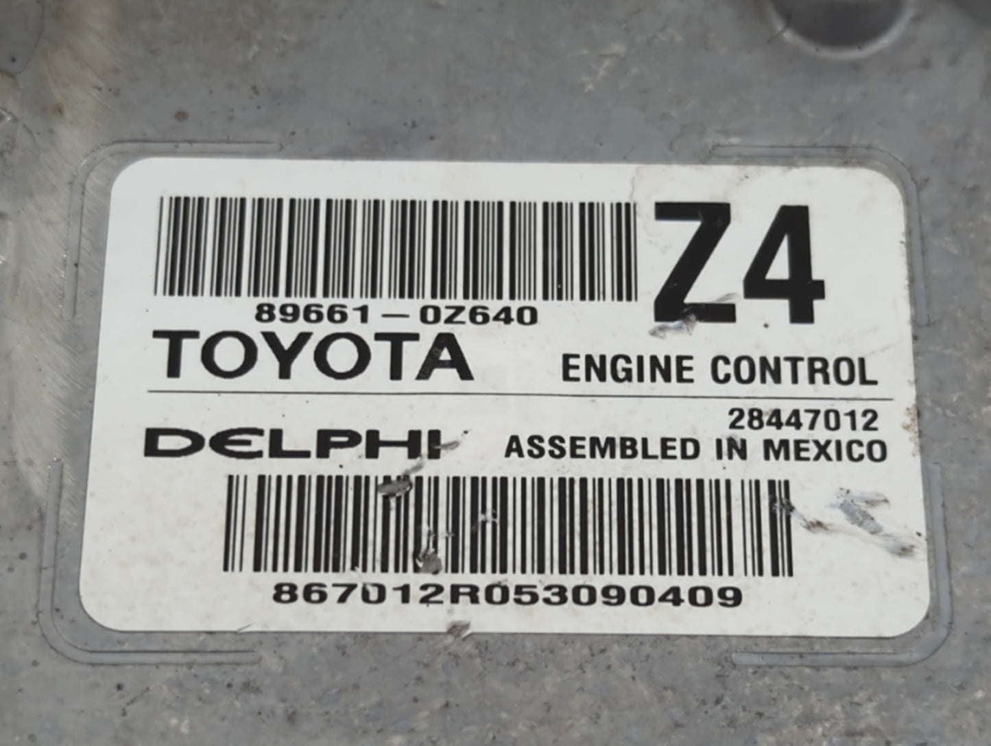 2015-2016 Toyota Corolla PCM Engine Control Computer ECU ECM PCU OEM P/N:89661-0Z640 Fits Fits 2015 2016 OEM Used Auto Parts