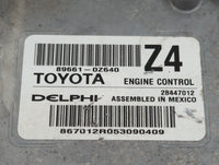 2015-2016 Toyota Corolla PCM Engine Control Computer ECU ECM PCU OEM P/N:89661-0Z640 Fits Fits 2015 2016 OEM Used Auto Parts