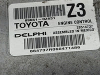 2015-2016 Toyota Corolla PCM Engine Control Computer ECU ECM PCU OEM P/N:89661-0Z631 Fits Fits 2015 2016 OEM Used Auto Parts