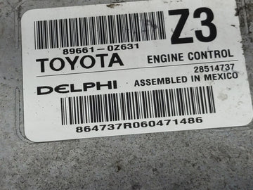 2015-2016 Toyota Corolla PCM Engine Control Computer ECU ECM PCU OEM P/N:89661-0Z631 Fits Fits 2015 2016 OEM Used Auto Parts
